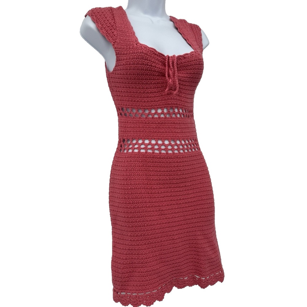 American Eagle Outfitters baby pink Crochet Dress XS coastal granddaughter